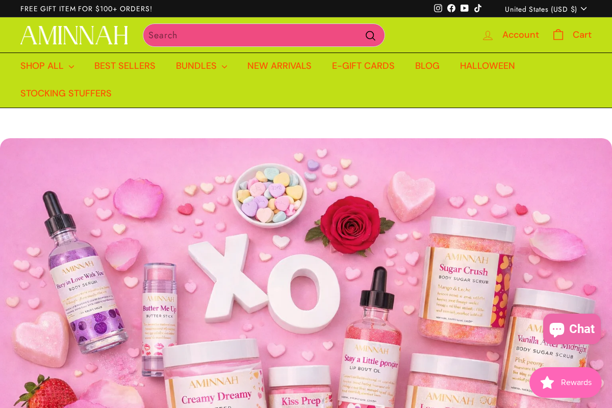 Aminnah homepage screenshot