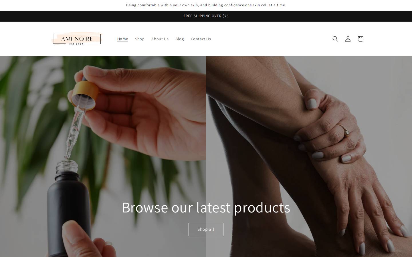 aminoire.com homepage screenshot