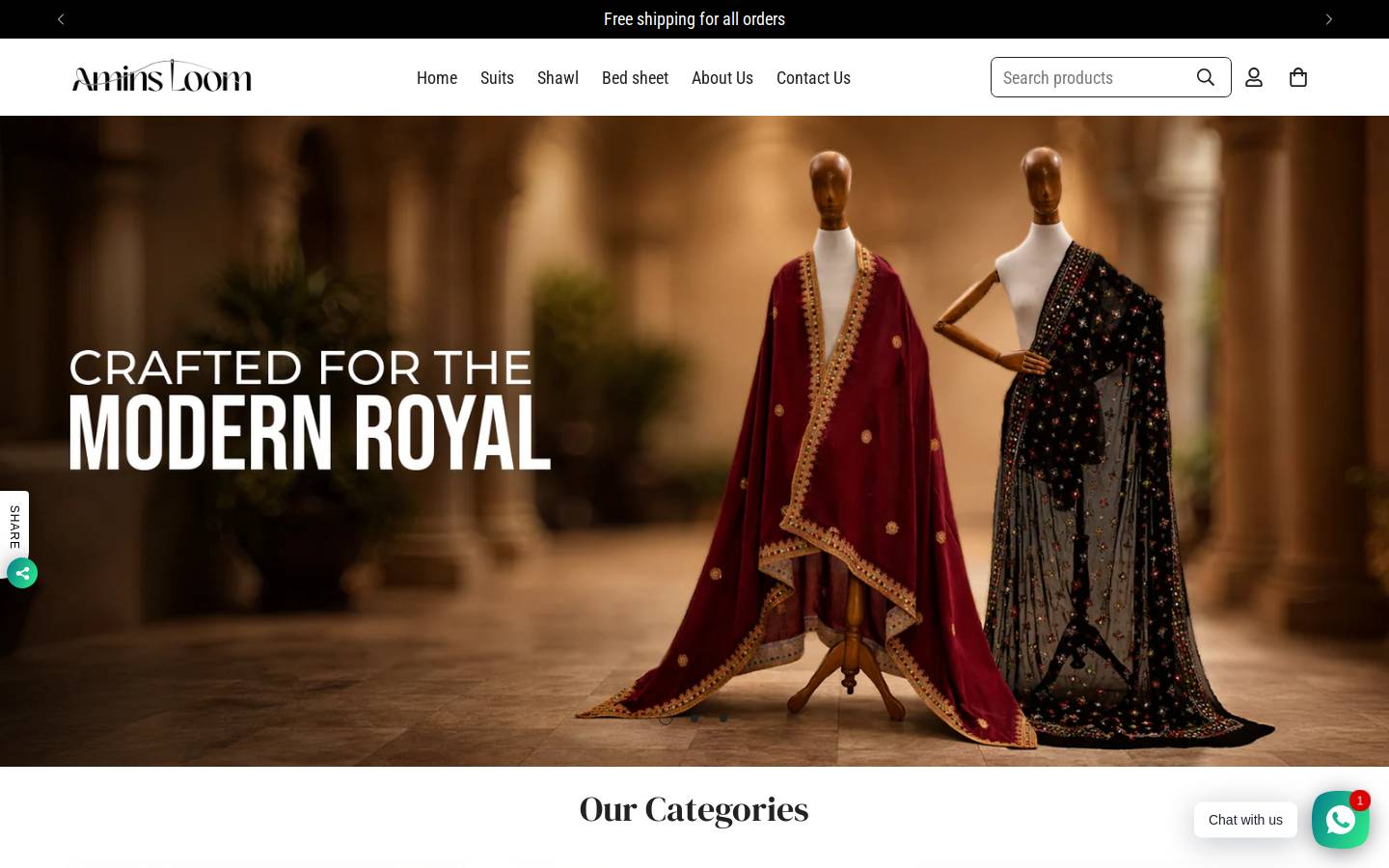 aminsloom.com homepage screenshot
