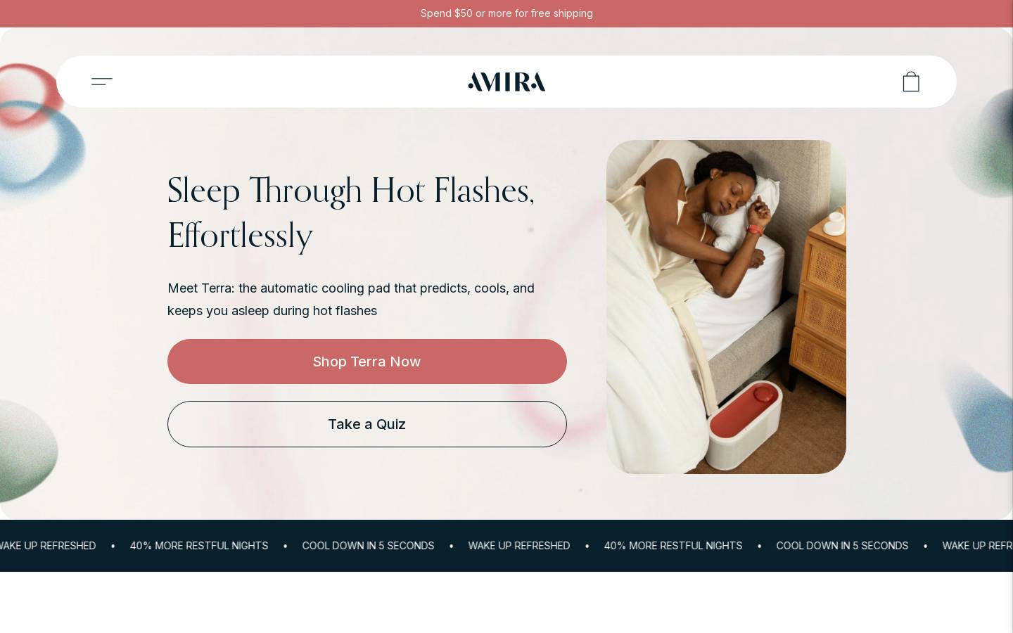 Amira homepage screenshot