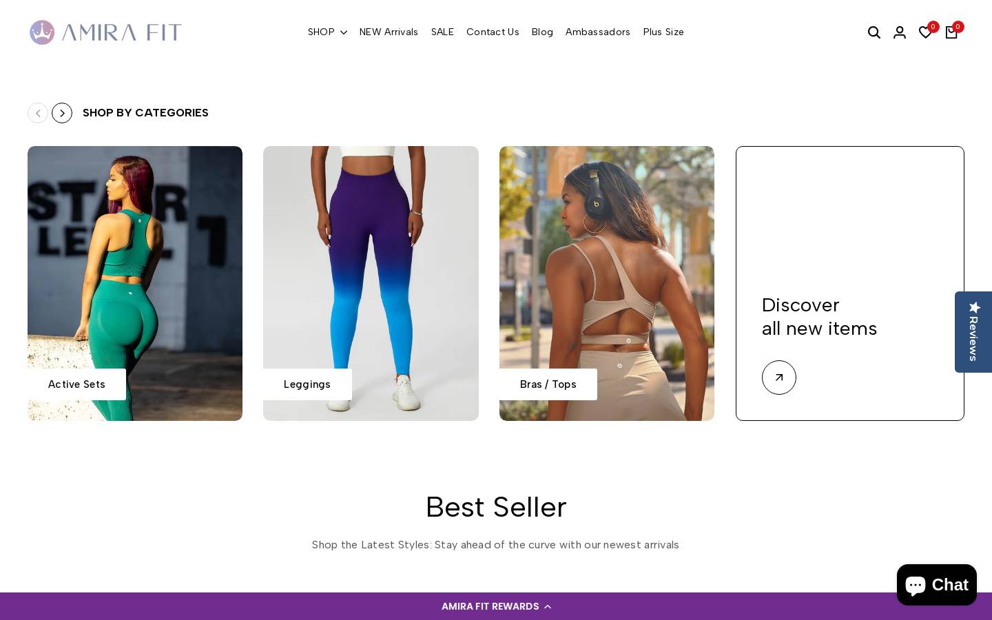 amirafit.com homepage screenshot
