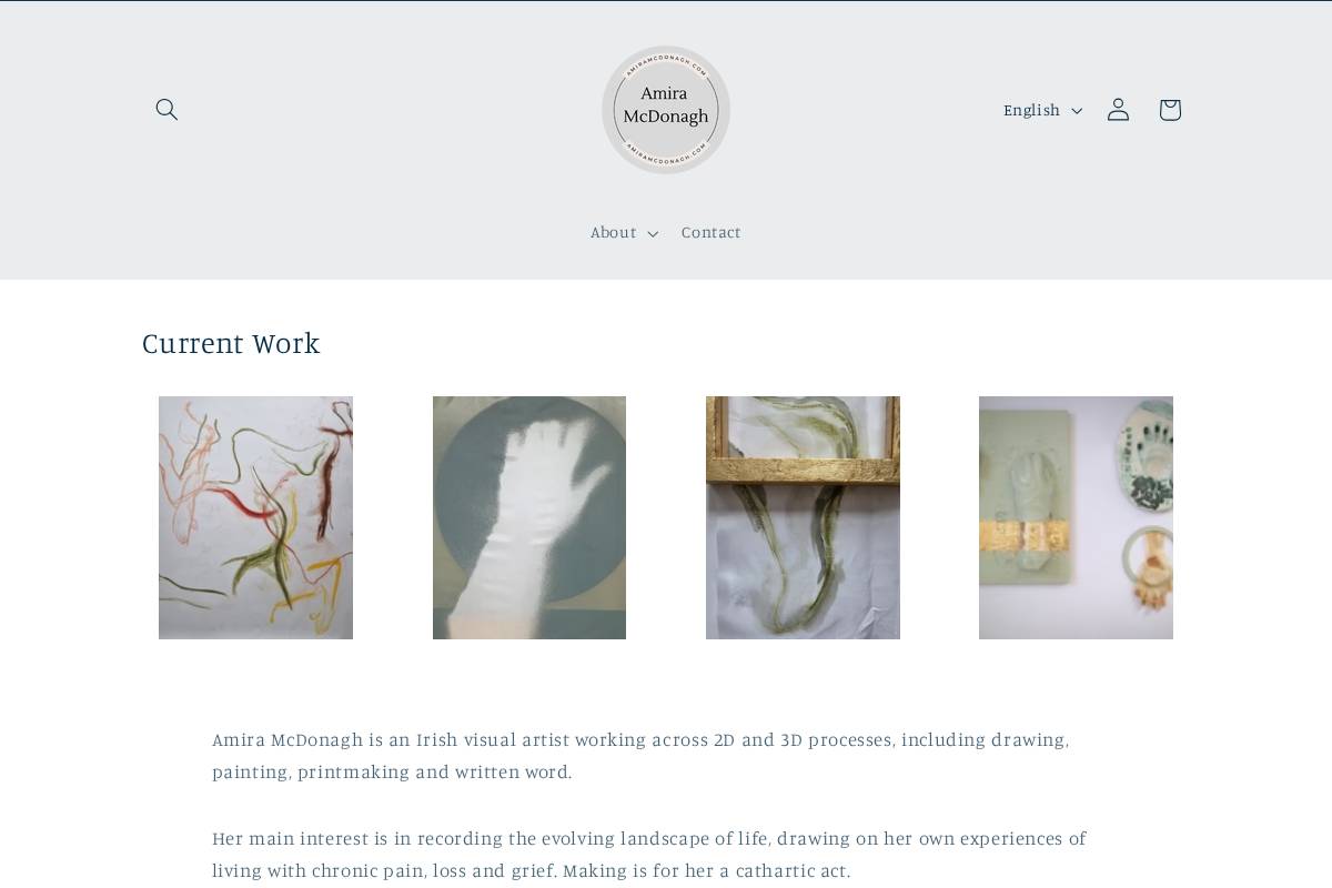 amiramcdonagh.com homepage screenshot