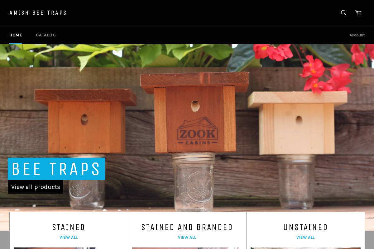 amishbeetraps.com homepage screenshot