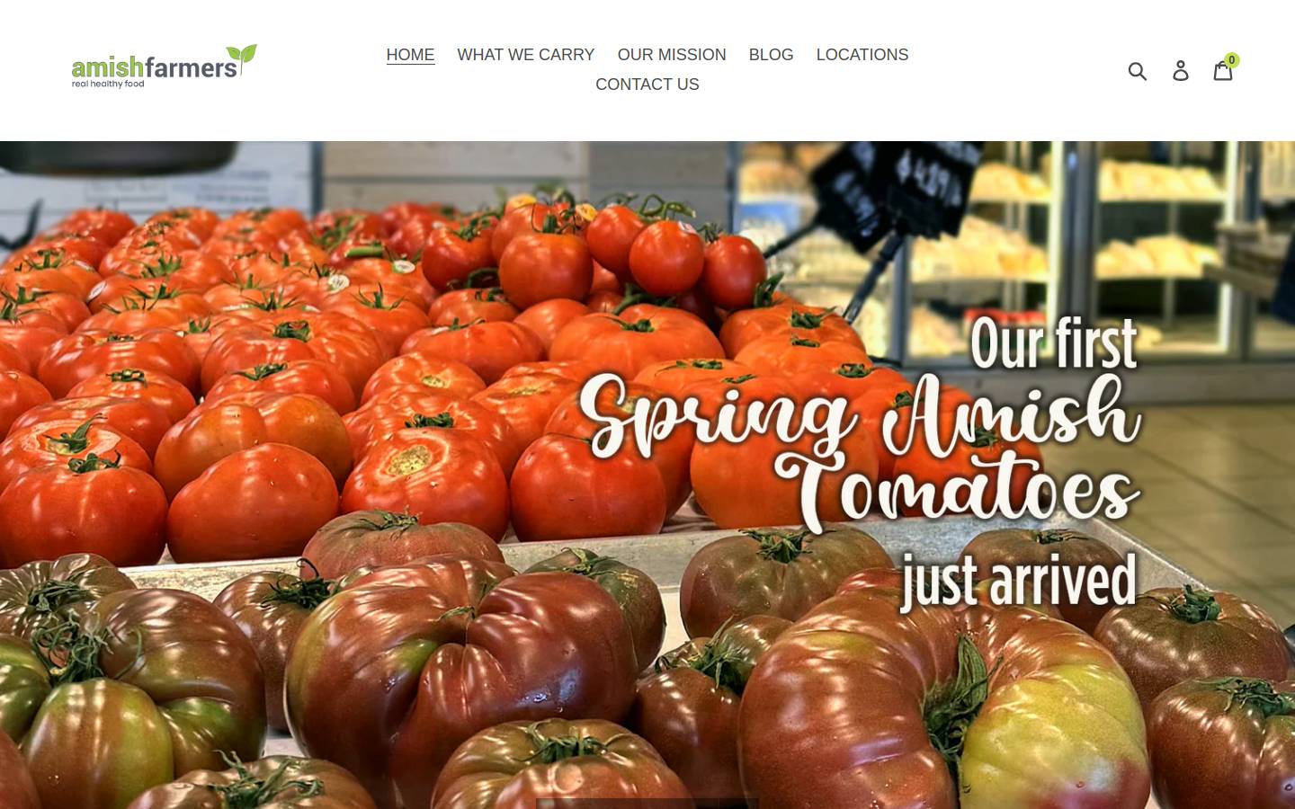 amishfarmers.com homepage screenshot