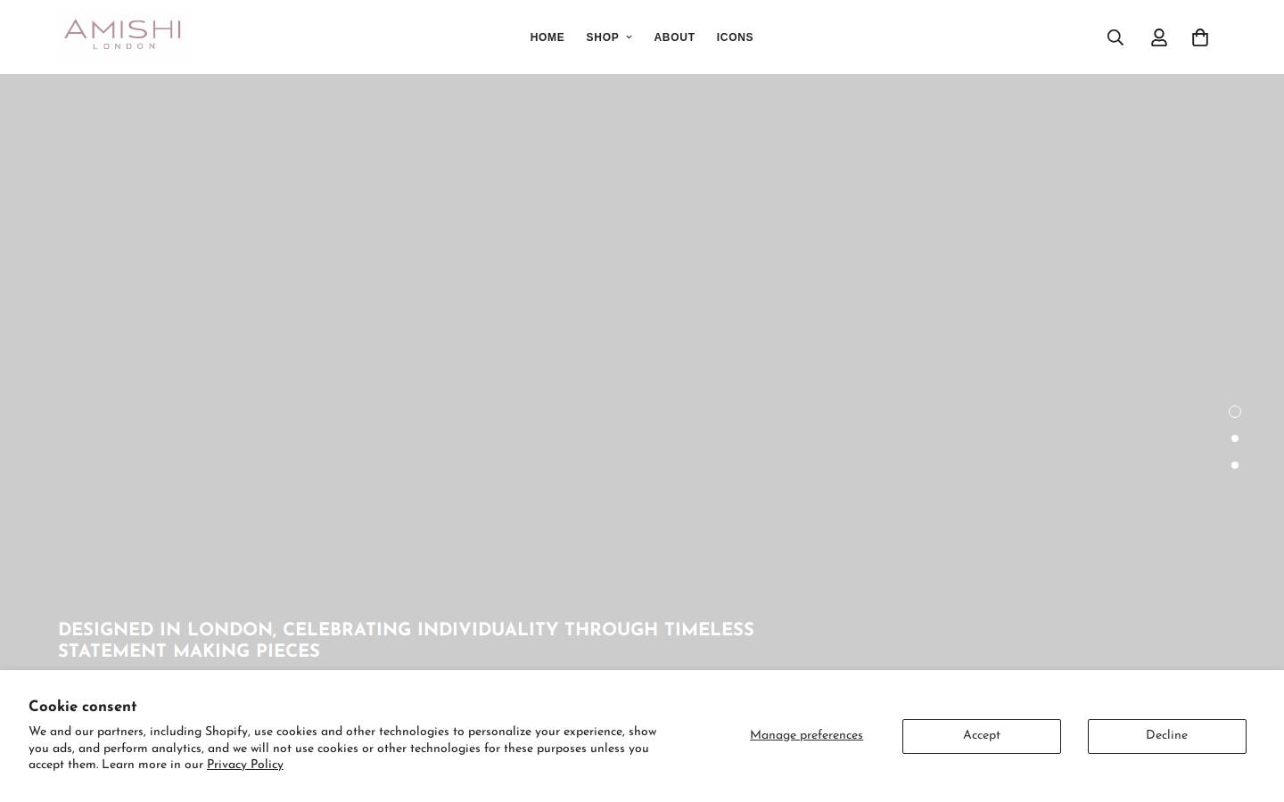 amishi.co.uk homepage screenshot