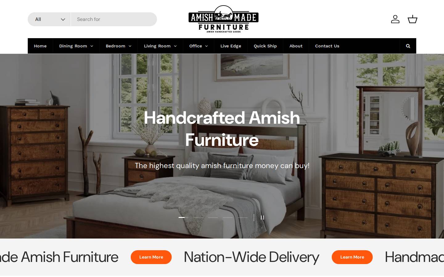 amishmadefurniture.com homepage screenshot