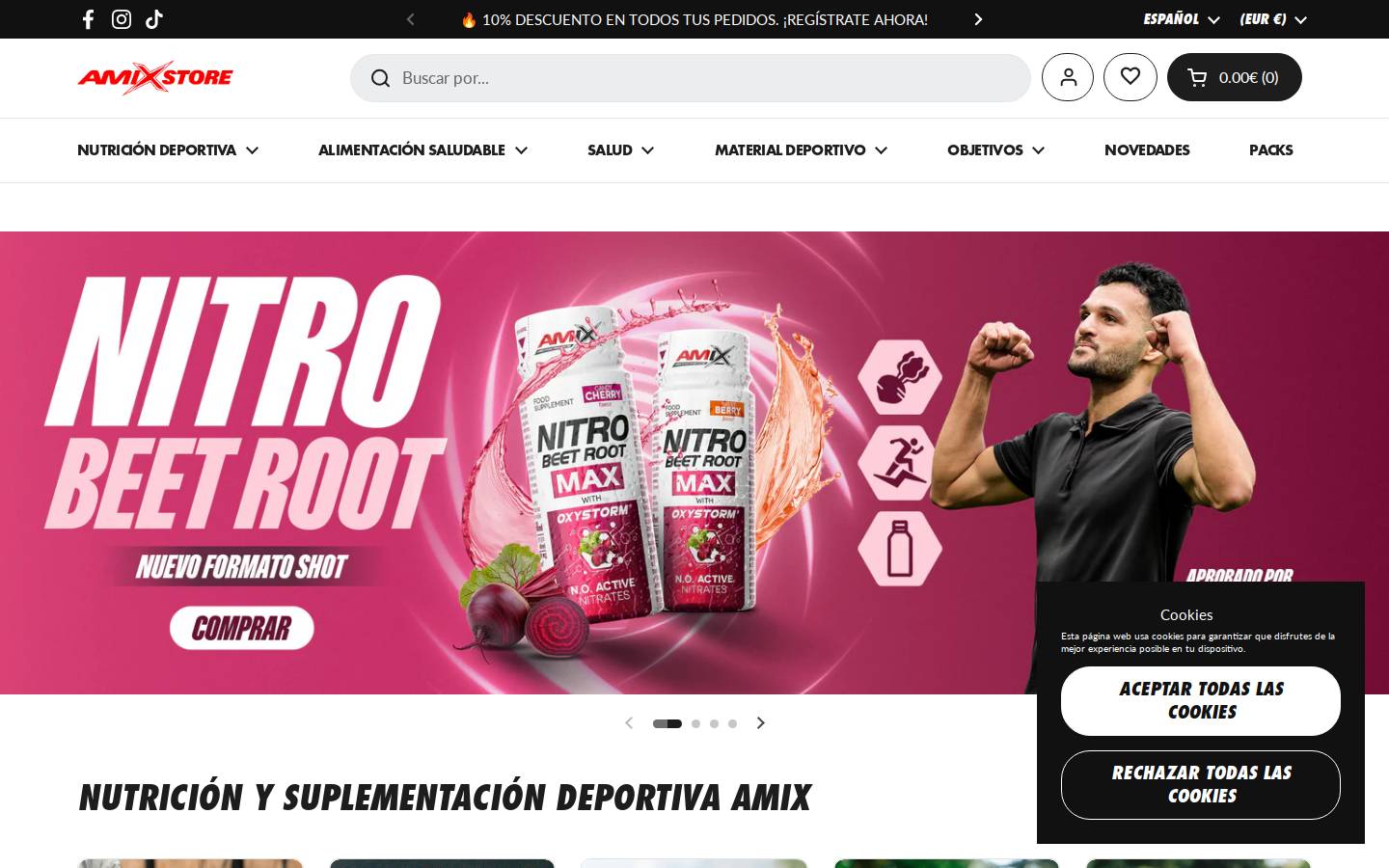 amixstore.com homepage screenshot