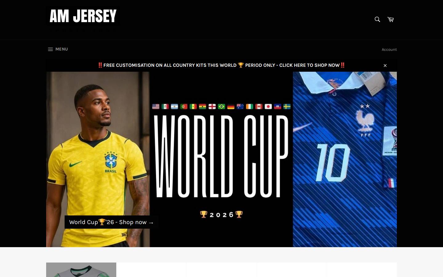 amjersey.shop homepage screenshot