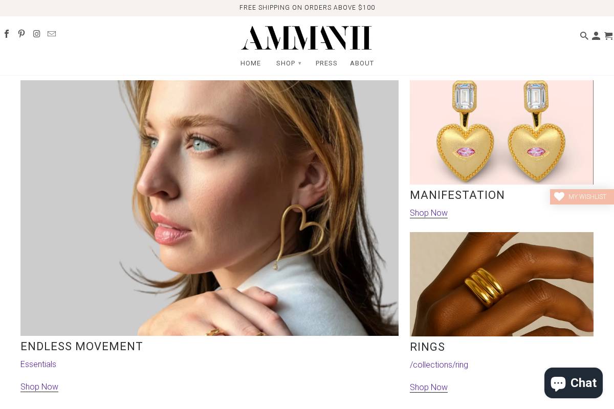 ammanii.com homepage screenshot