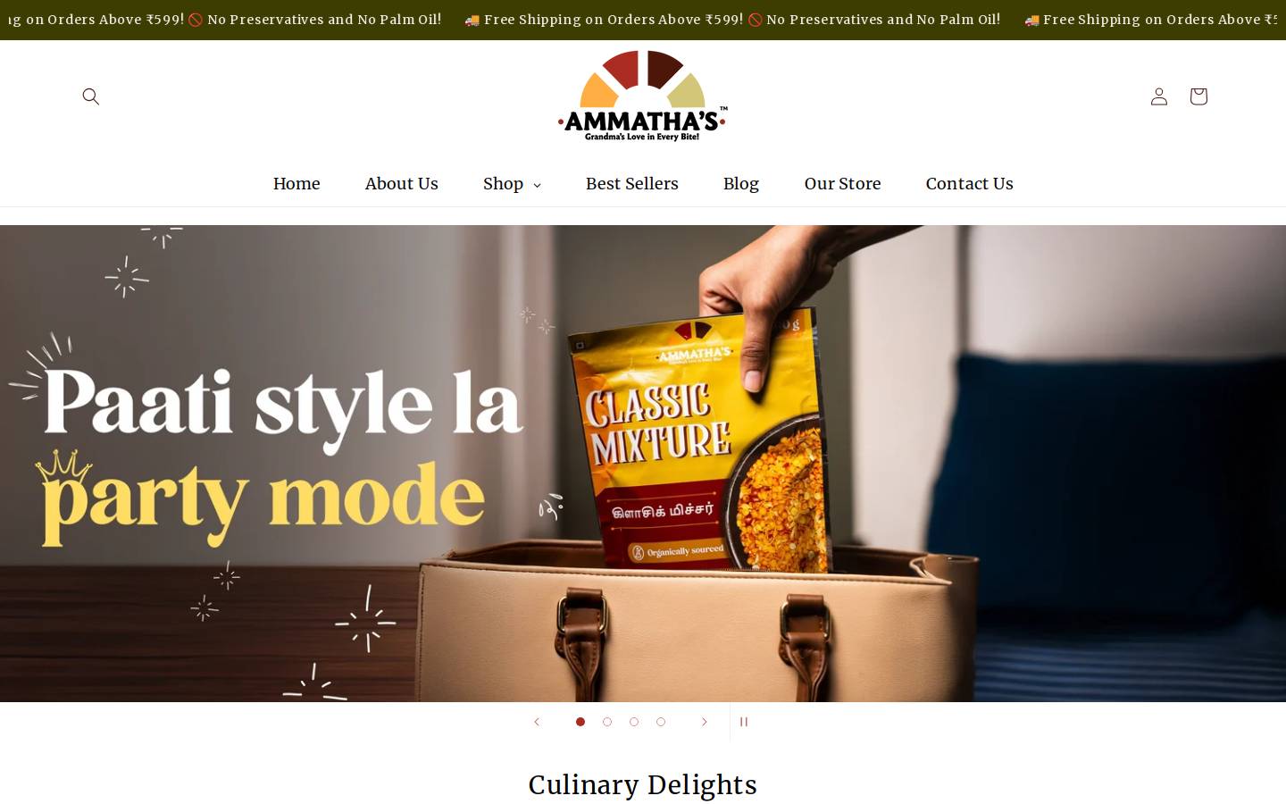 ammathas.com homepage screenshot