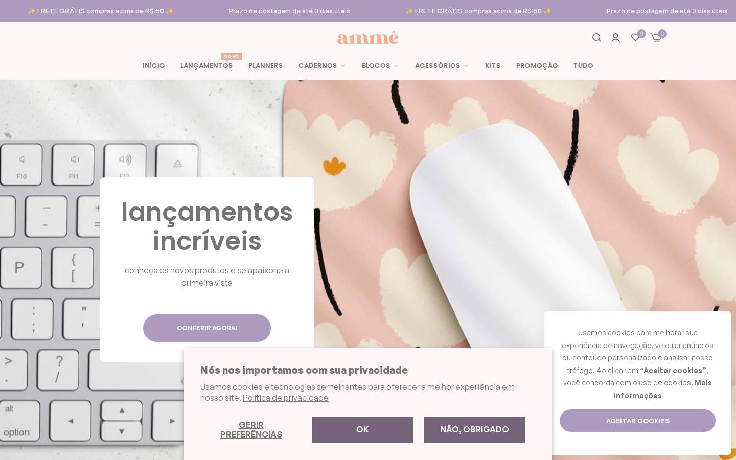 ammepapier.com.br homepage screenshot