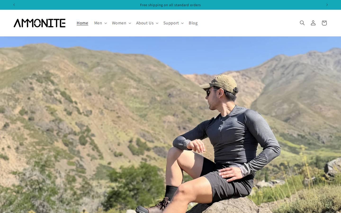 ammoniteuk.com homepage screenshot