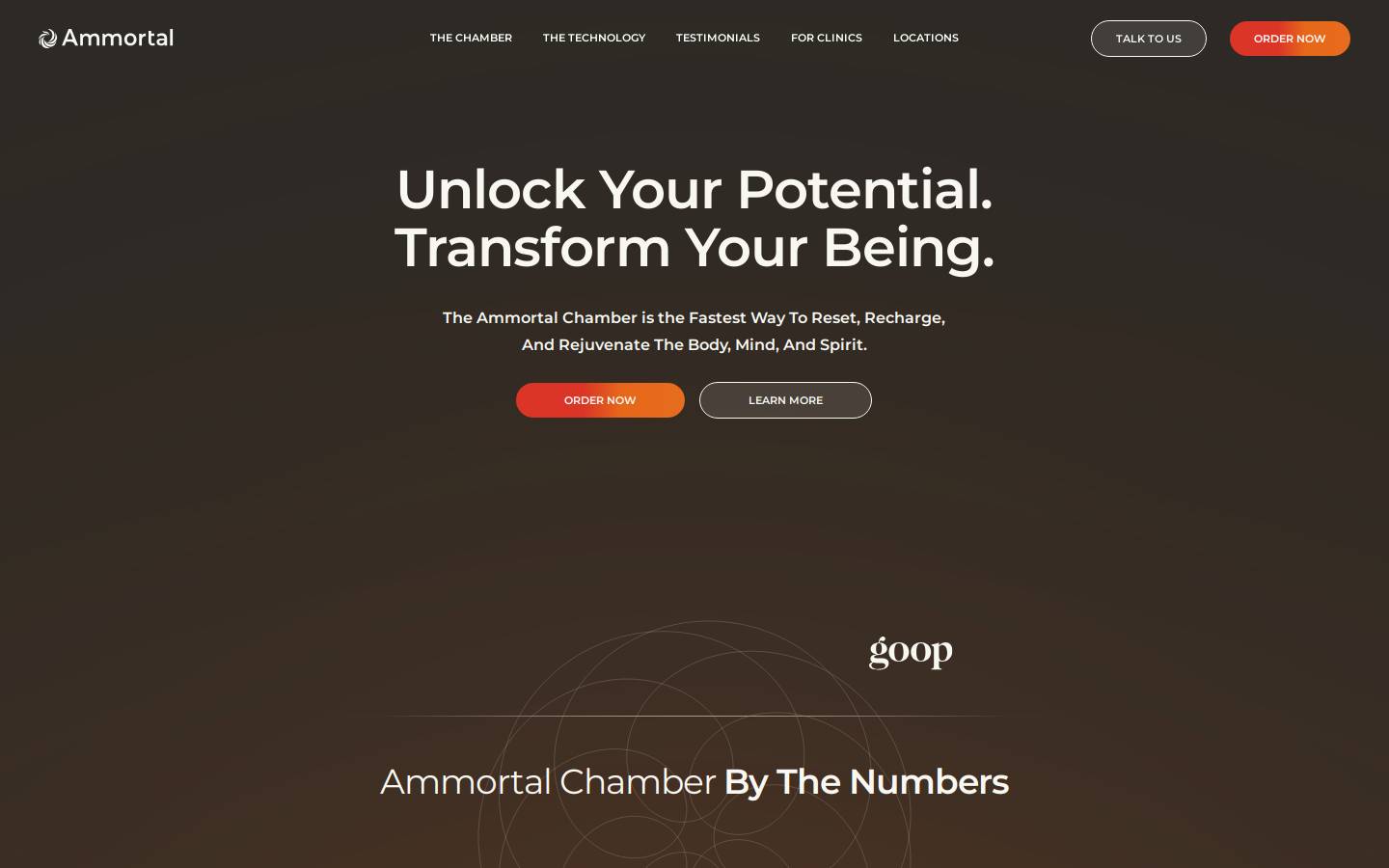 ammortal.com homepage screenshot