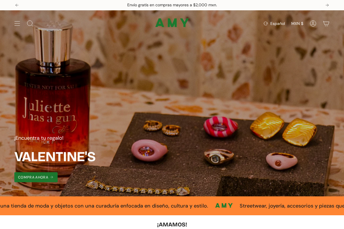 AMY homepage screenshot