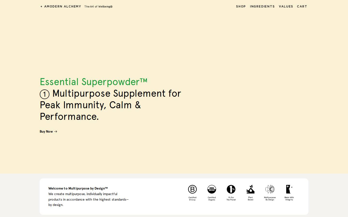 amodernalchemy.com homepage screenshot