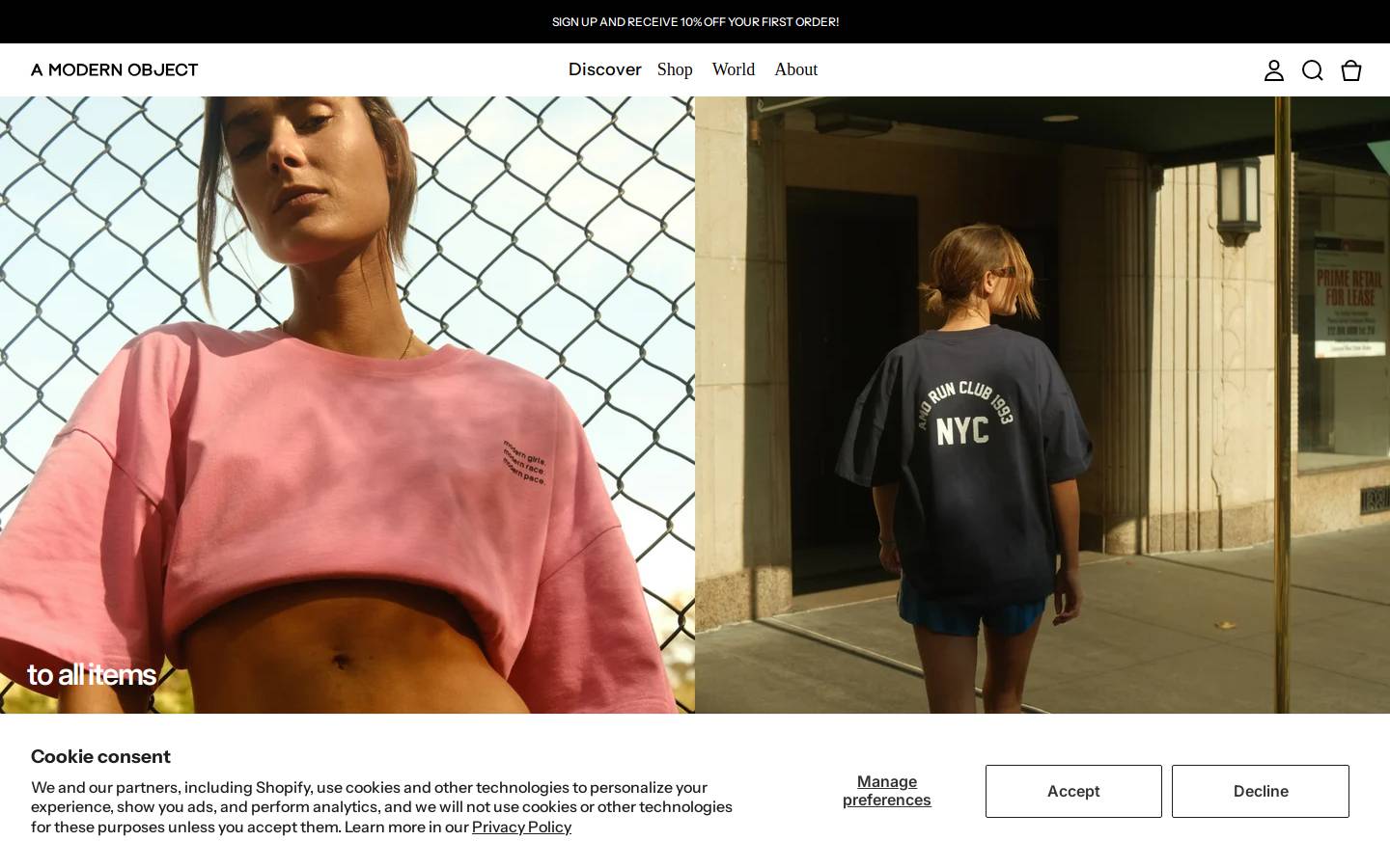 amodernobject.com homepage screenshot