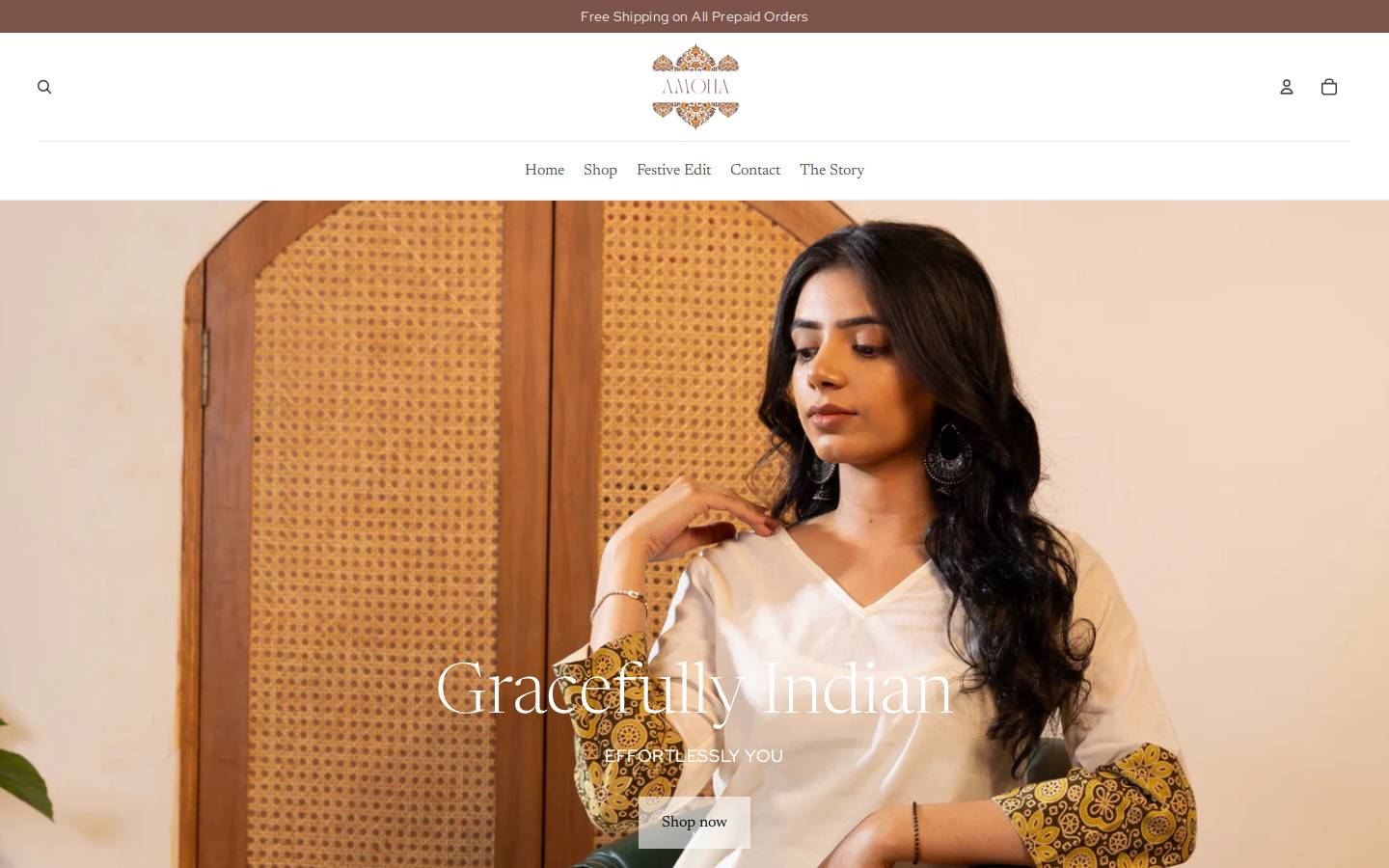 amoha.co.in homepage screenshot