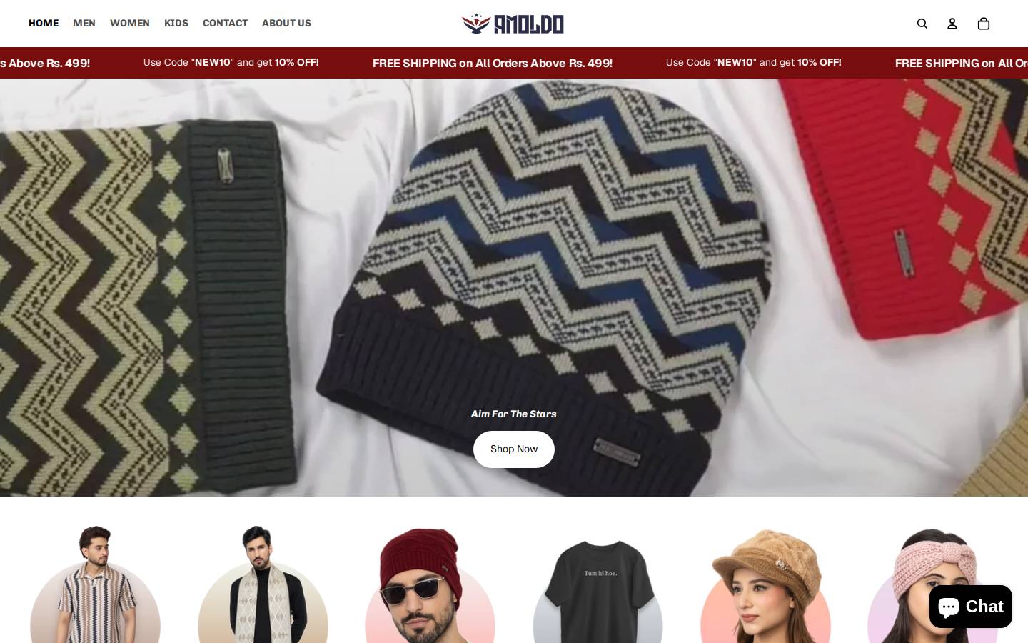 amoldofashion.com homepage screenshot