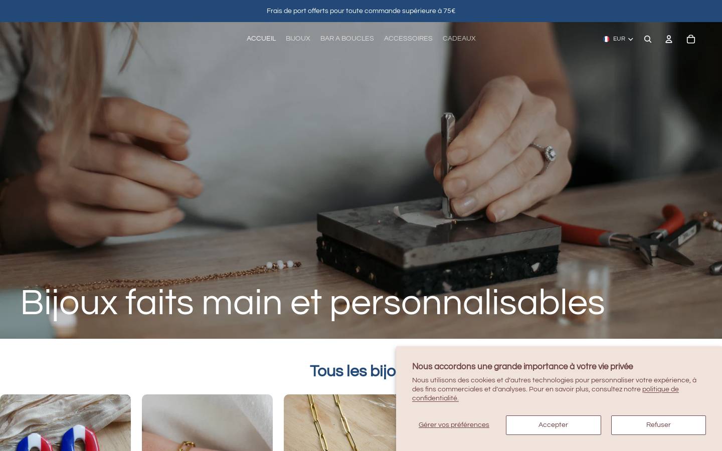 amoliashop.com homepage screenshot