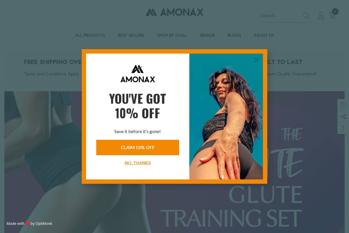 Amonax homepage screenshot