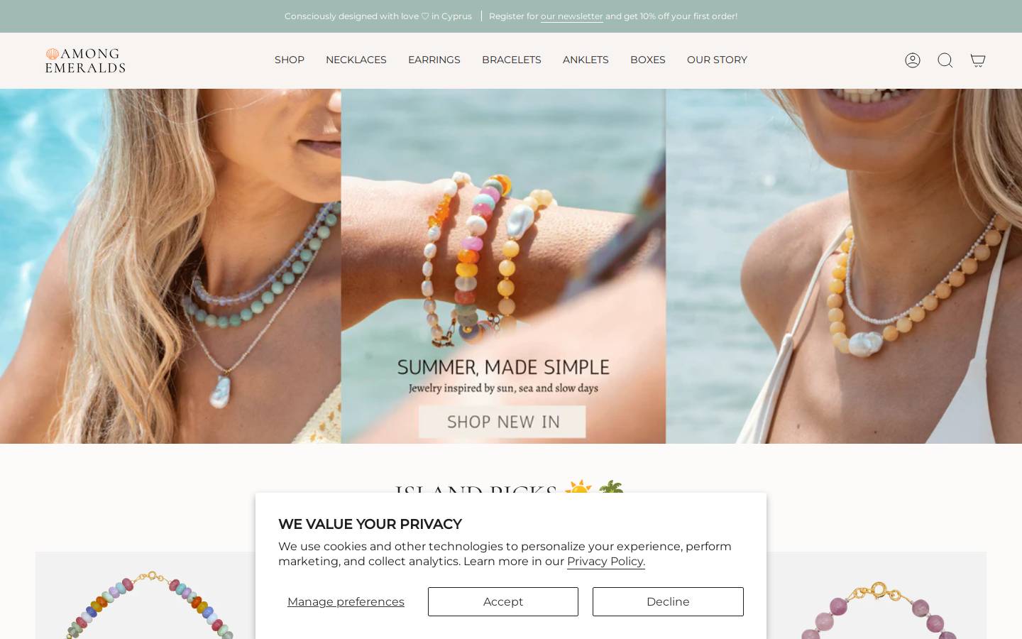 amongemeralds.com homepage screenshot