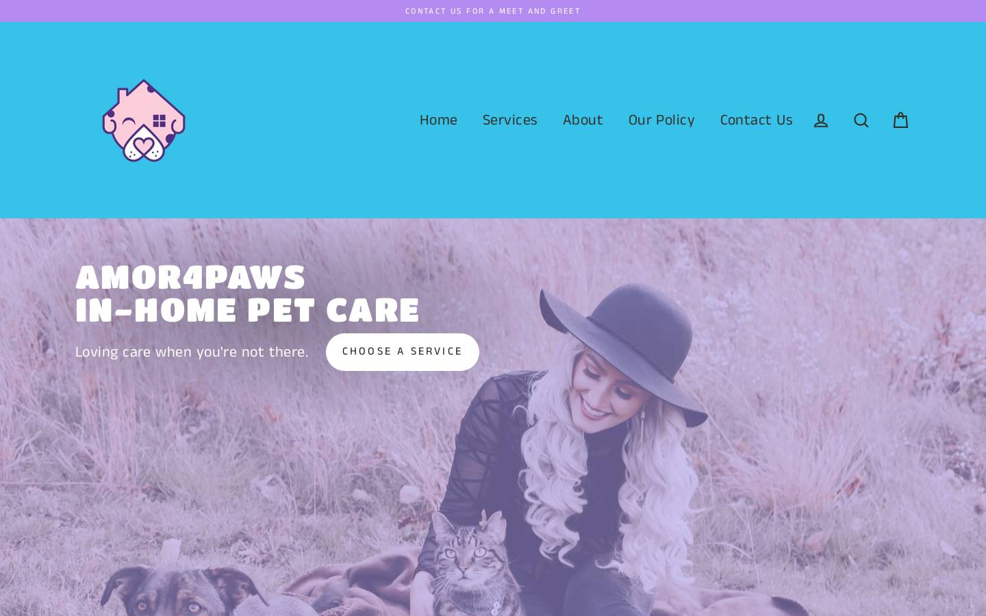 amor4paws.com homepage screenshot