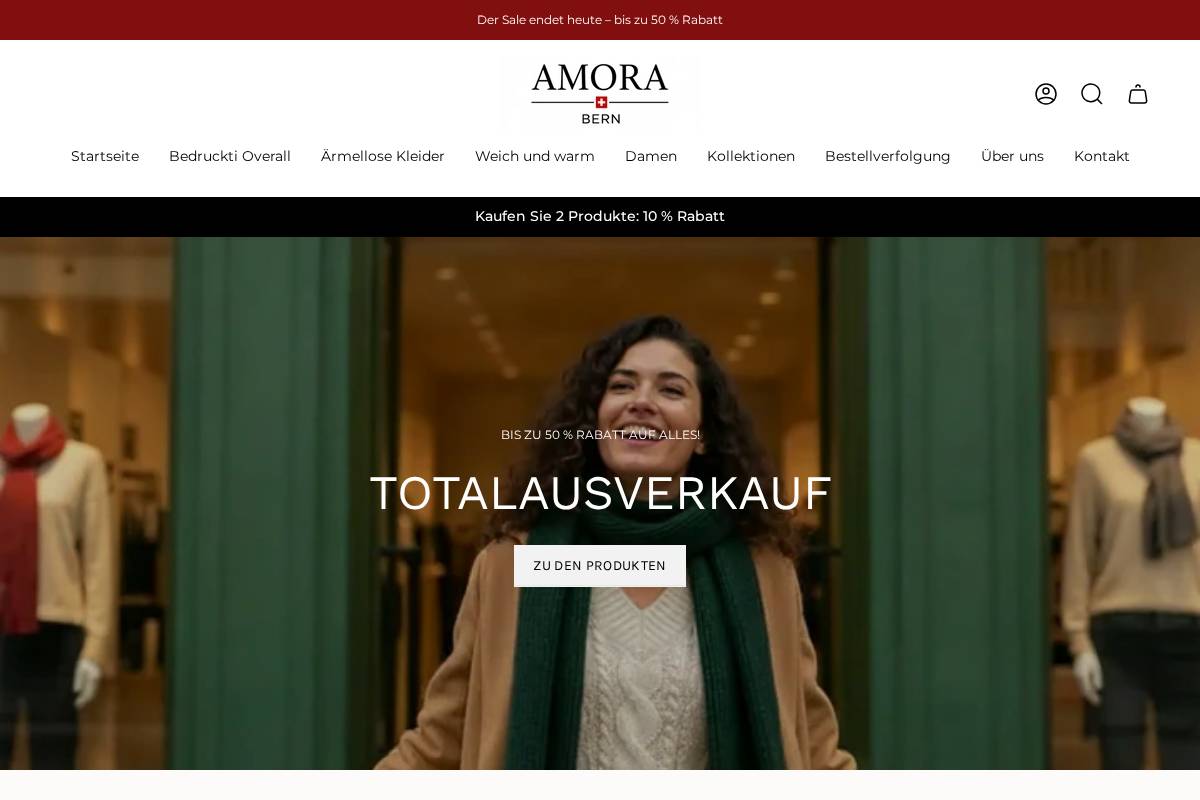 amora-bern.ch homepage screenshot