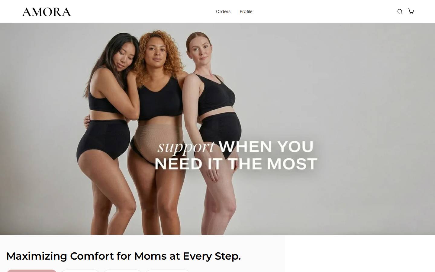 amora.care homepage screenshot