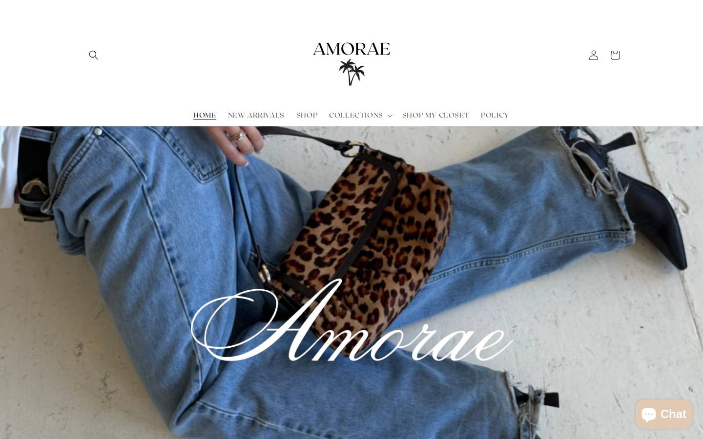 amoraebrand.com homepage screenshot