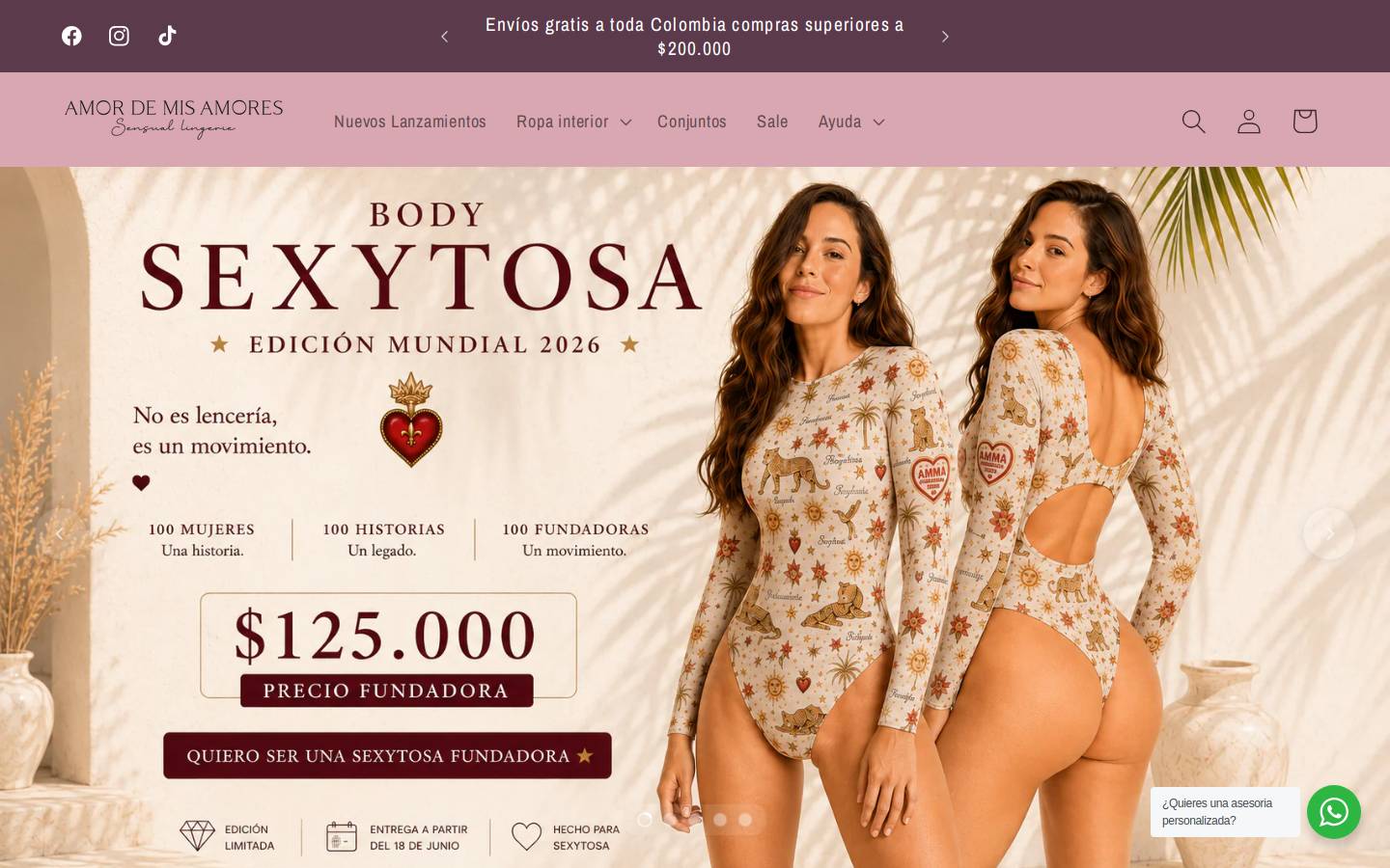 amordemisamores.co homepage screenshot