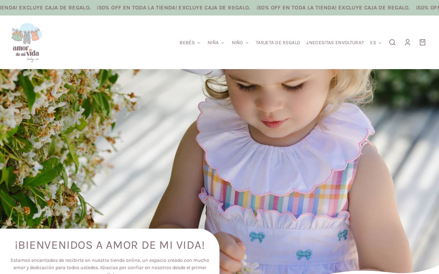 amordemividababyco.com homepage screenshot