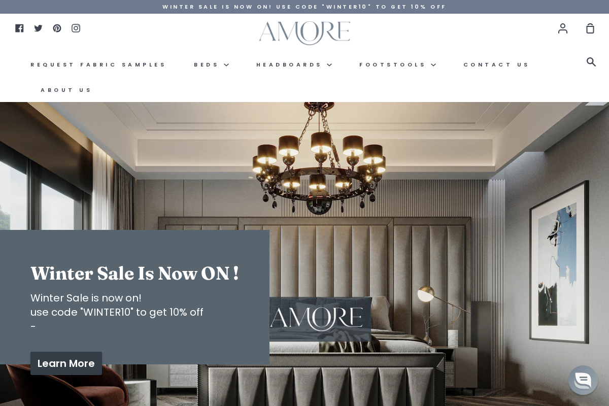 Amore homepage screenshot