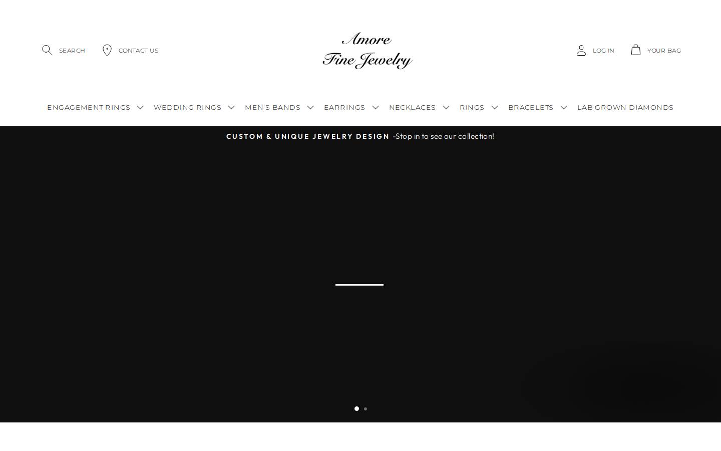 amorefinejewelry.com homepage screenshot
