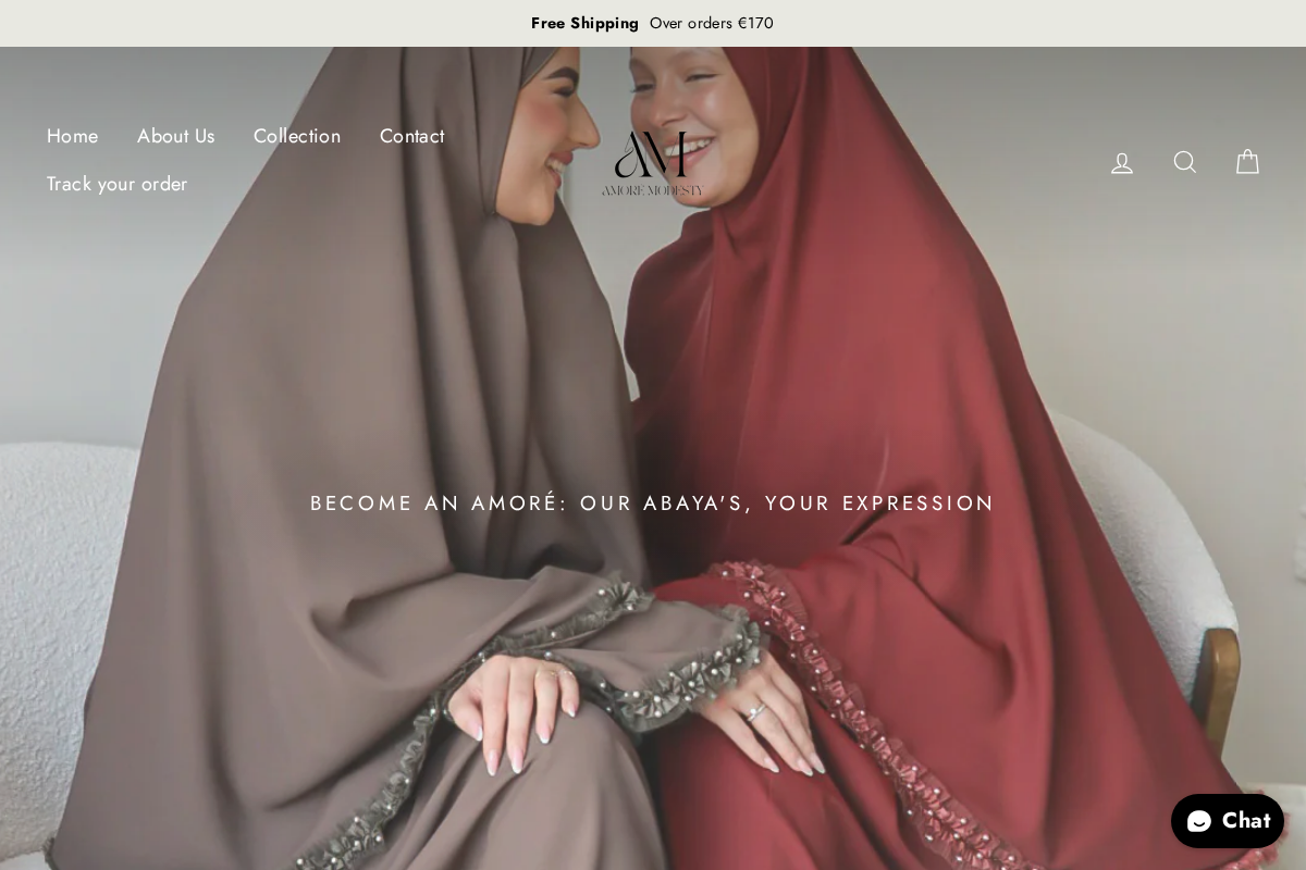 amoremodesty.com homepage screenshot