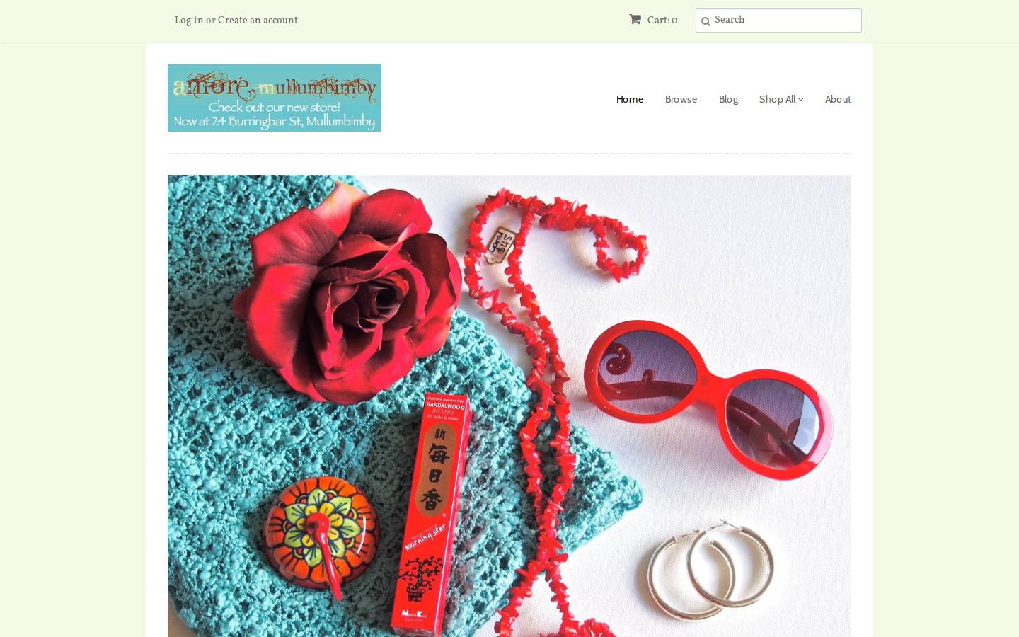 amoremullumbimby.com.au homepage screenshot
