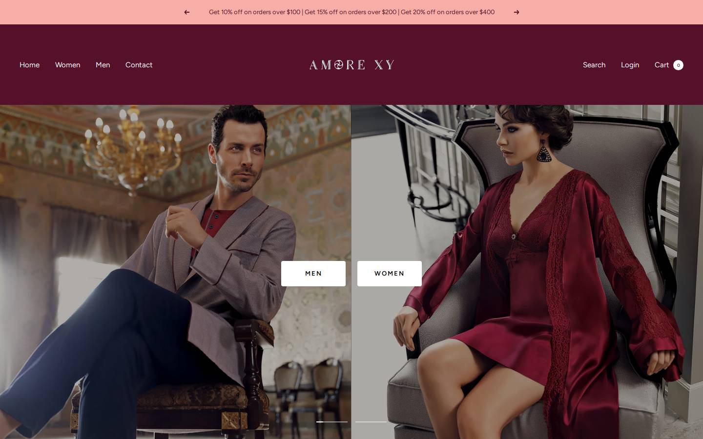 amorexy.com homepage screenshot