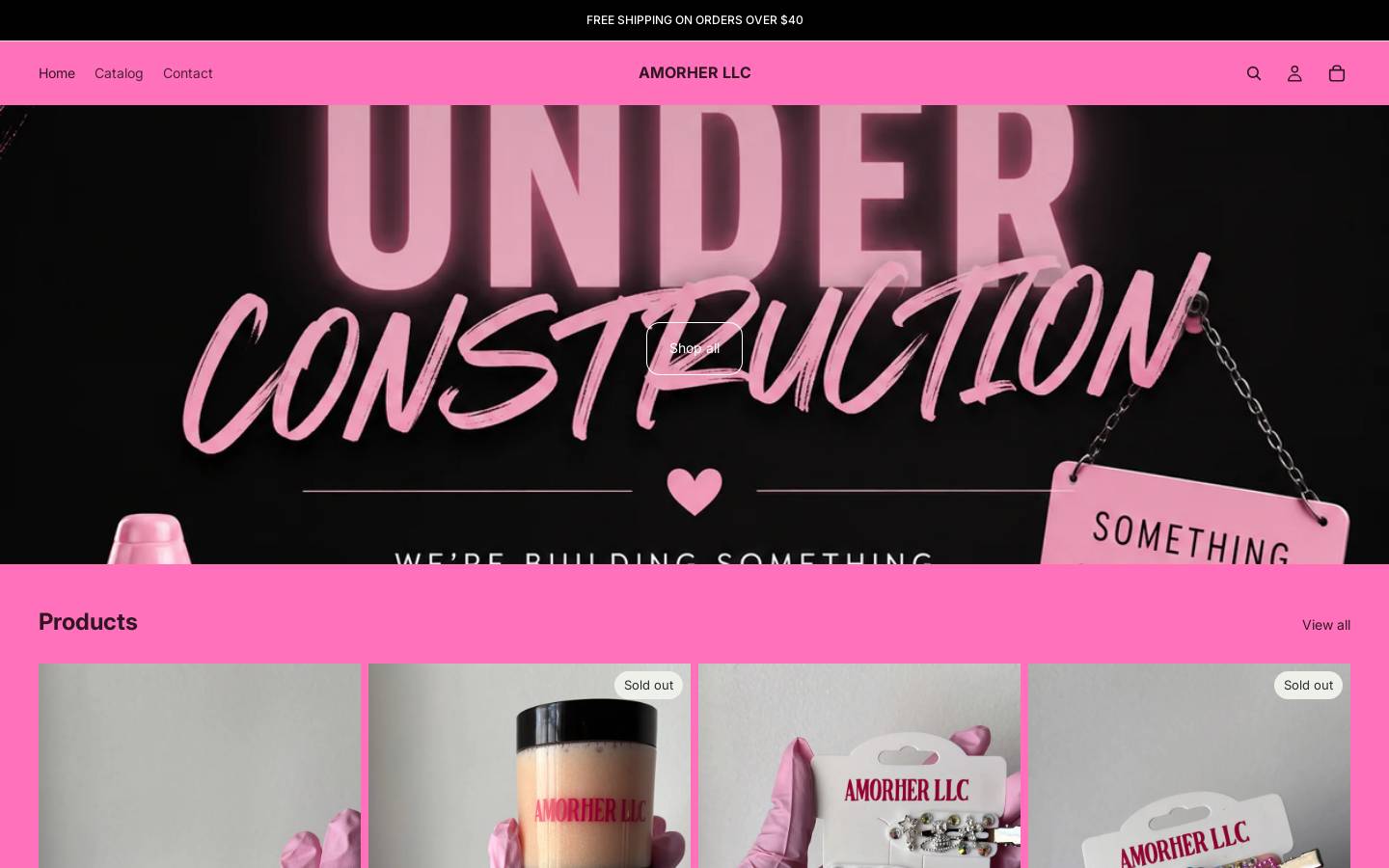 amorherllc.store homepage screenshot