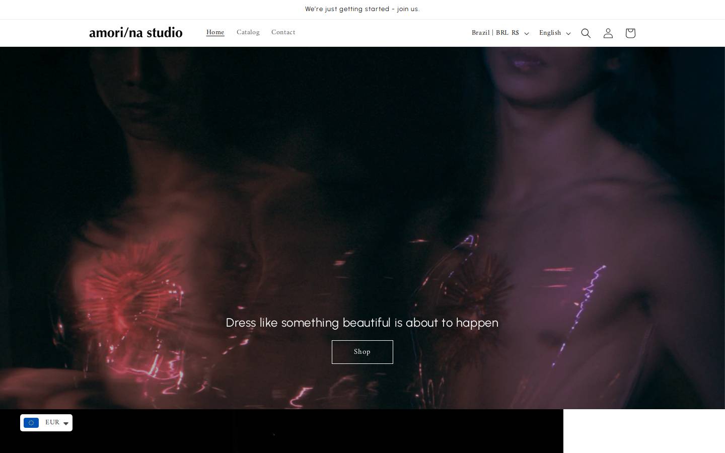 amorina.shop homepage screenshot