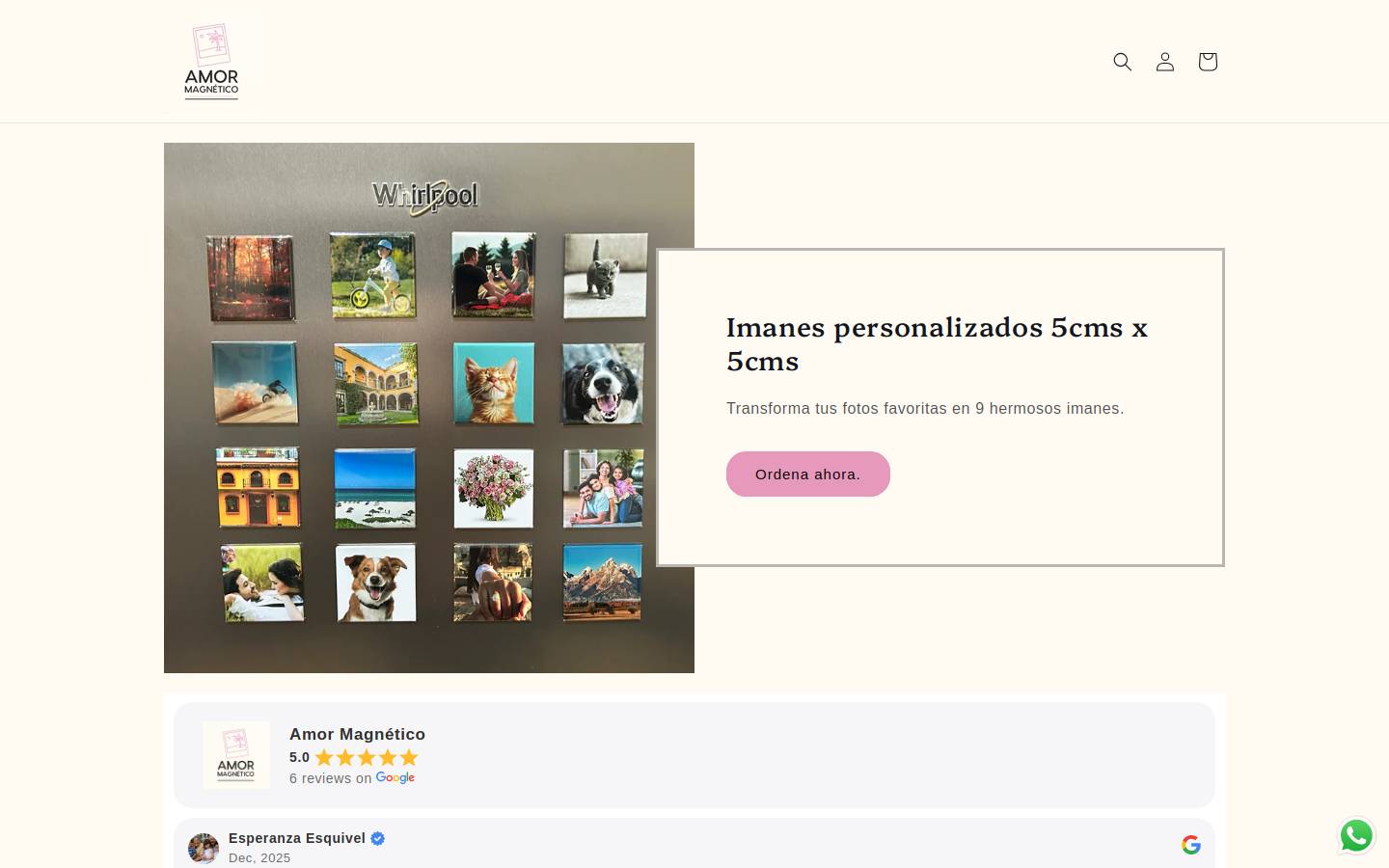 amormagnetico.com homepage screenshot