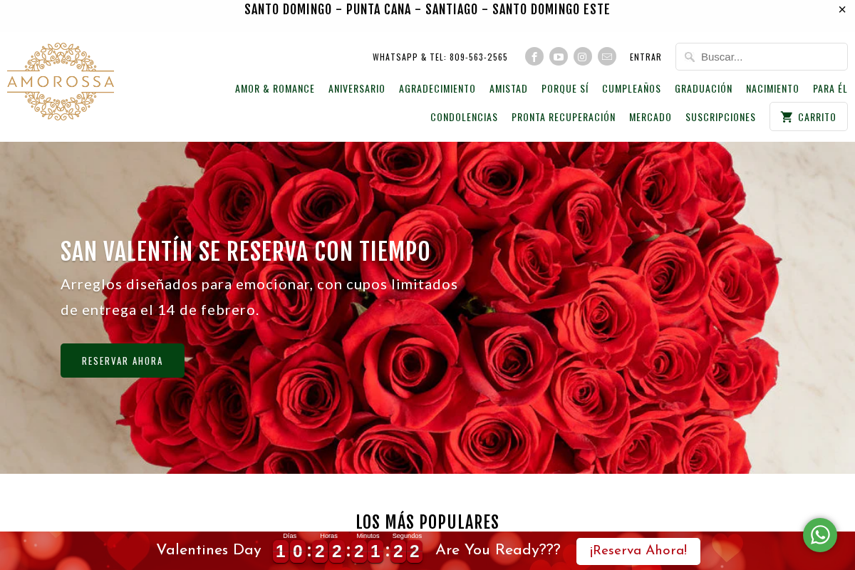 AMOROSSA homepage screenshot