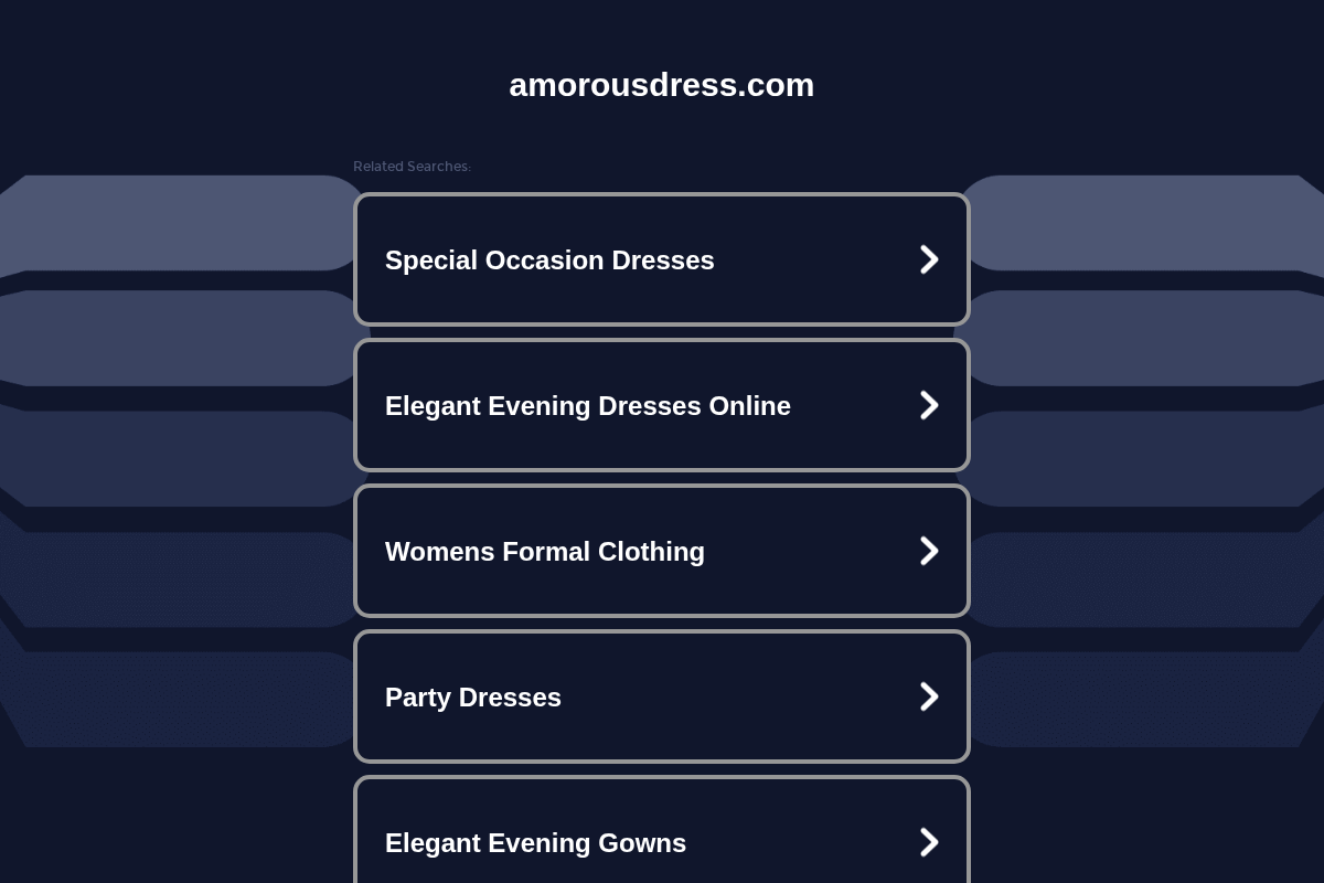 amorousdress.com homepage screenshot