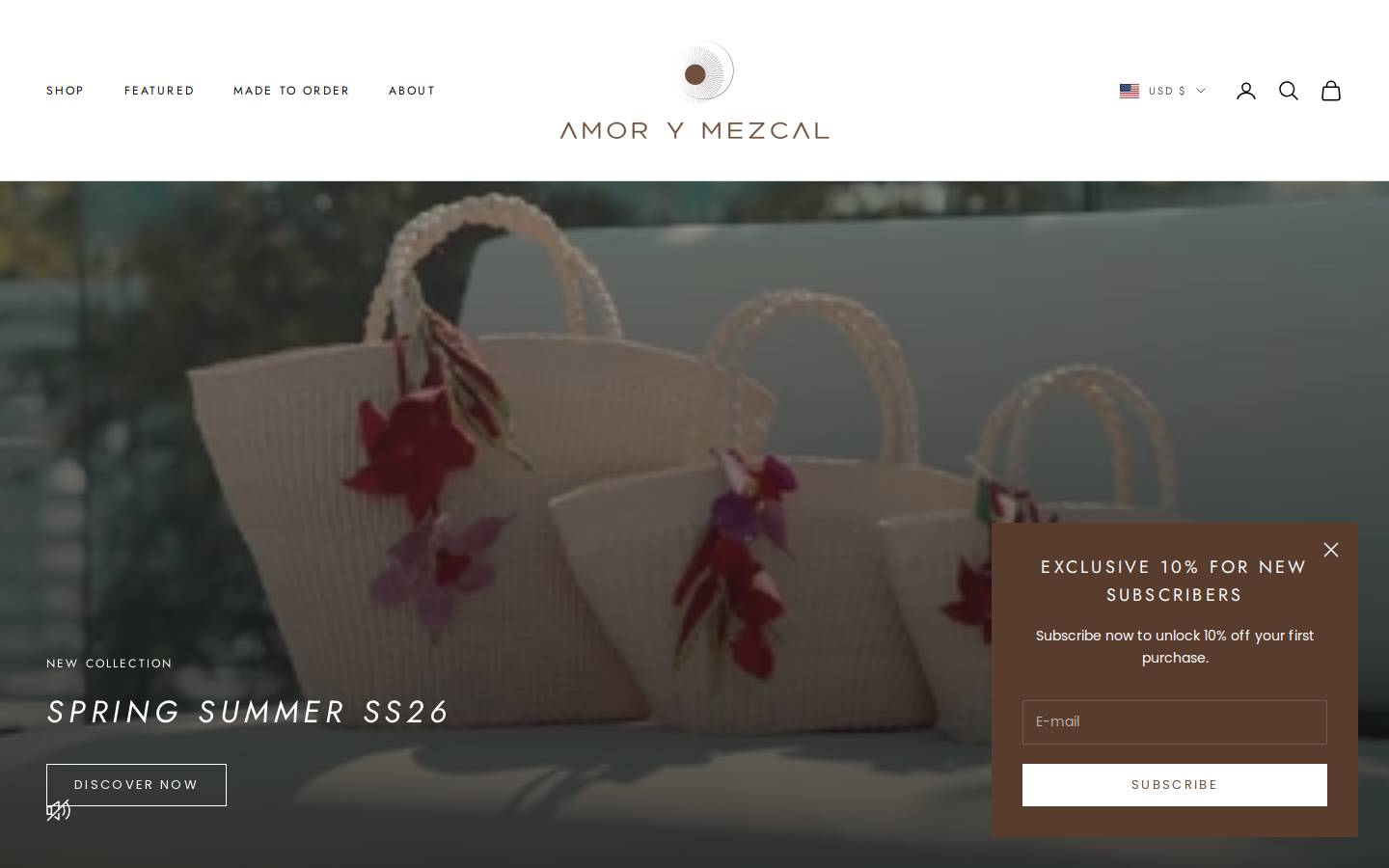amorymezcal.com homepage screenshot