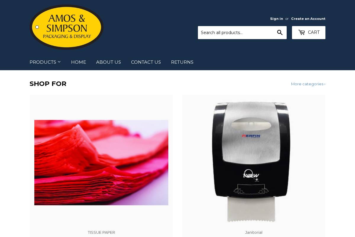 amosandsimpson.ca homepage screenshot