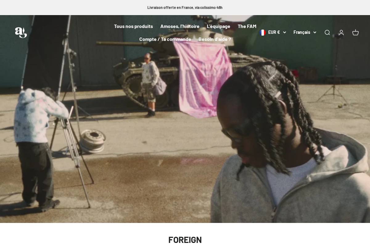 Amoses homepage screenshot