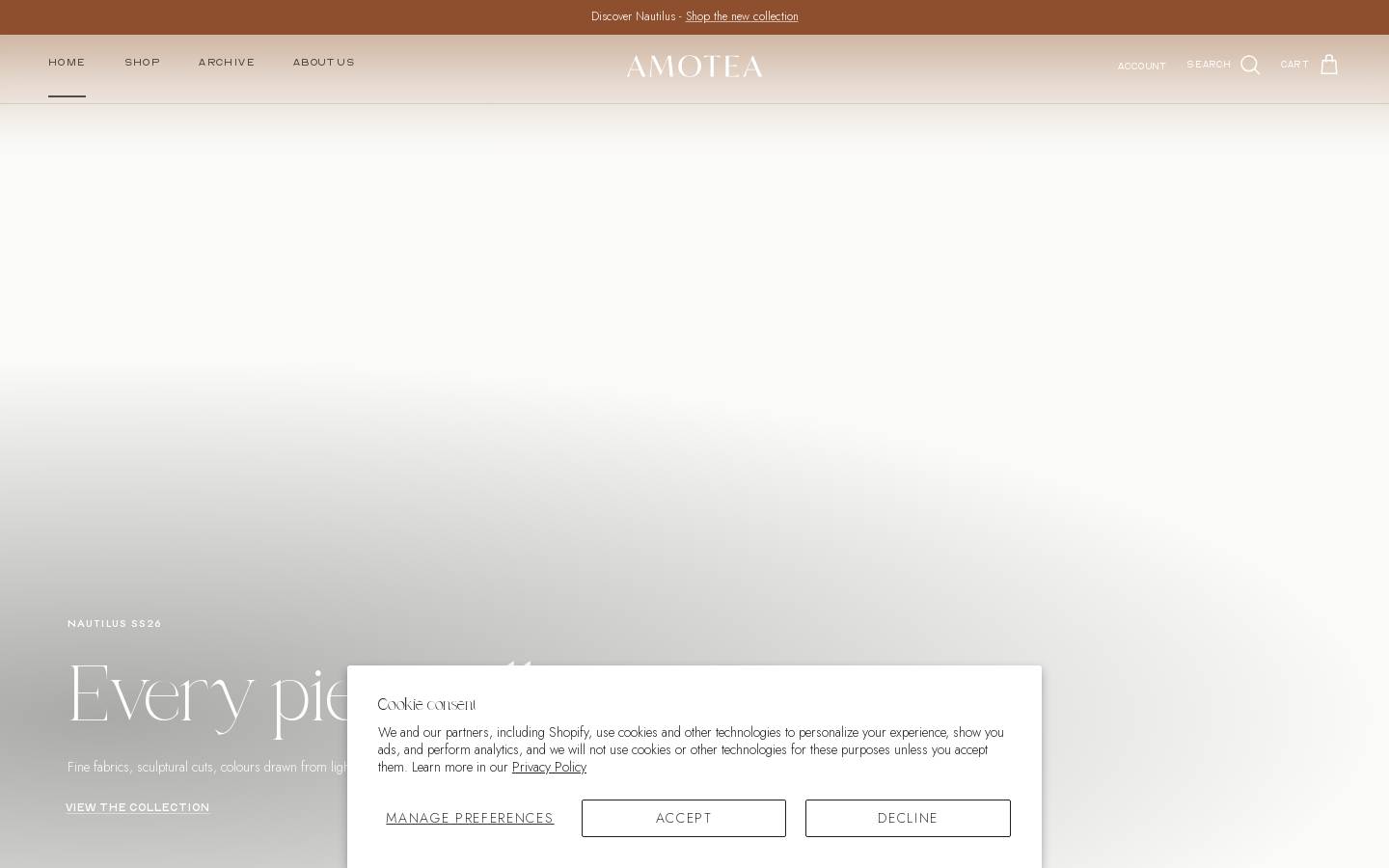 amotea.com homepage screenshot