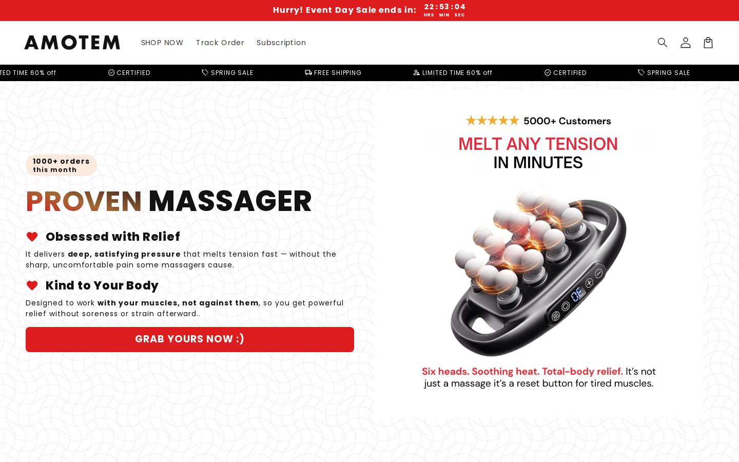 amotem.co homepage screenshot