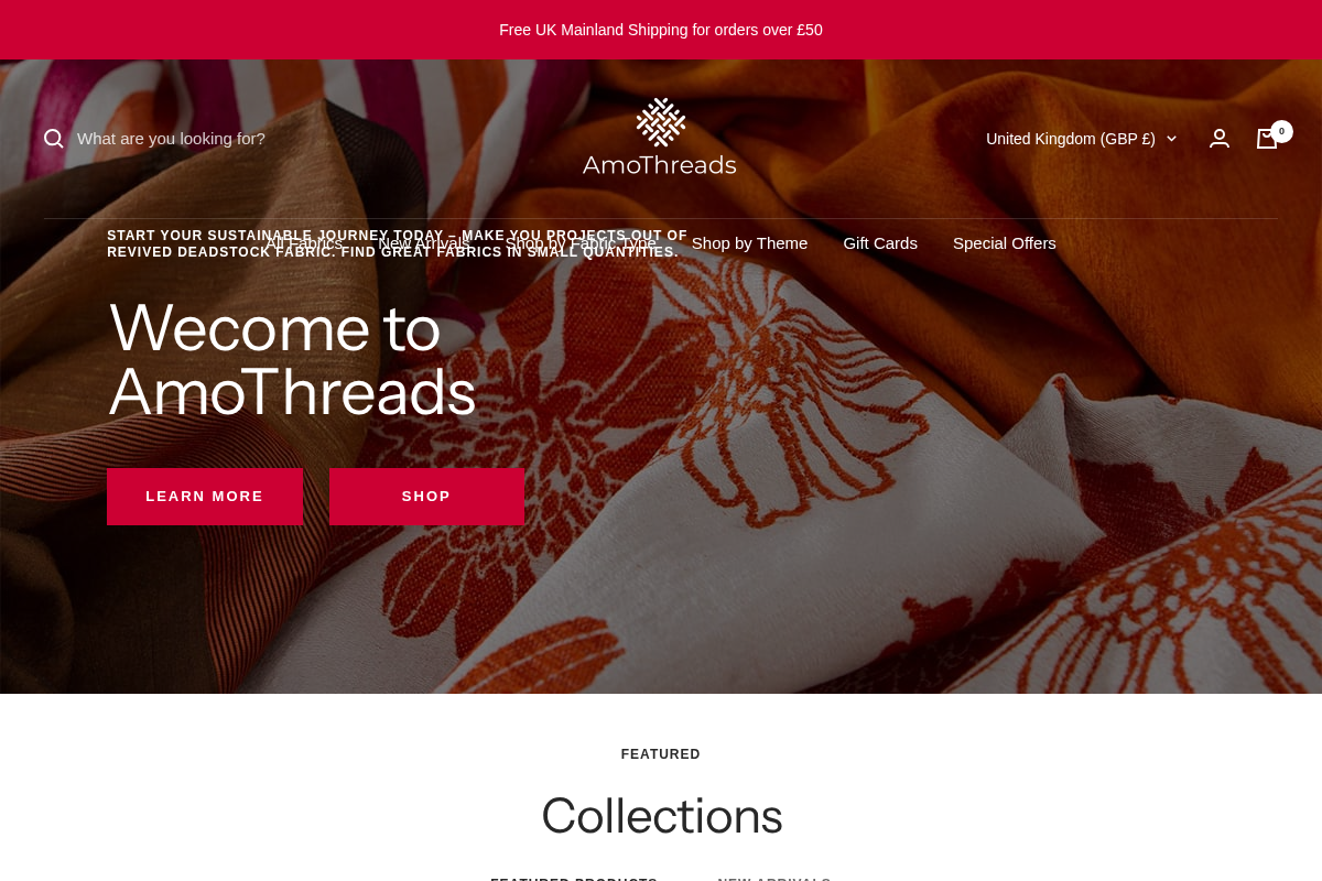 Amothreads homepage screenshot