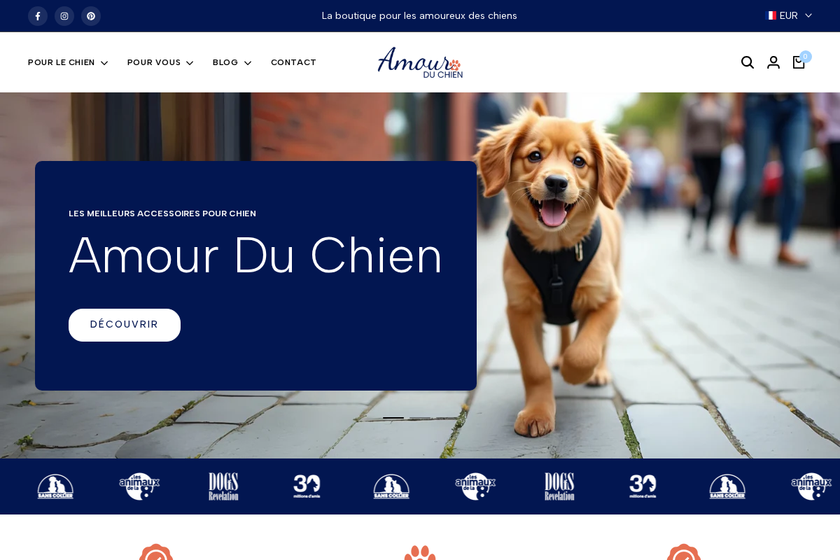 amourduchien.com homepage screenshot