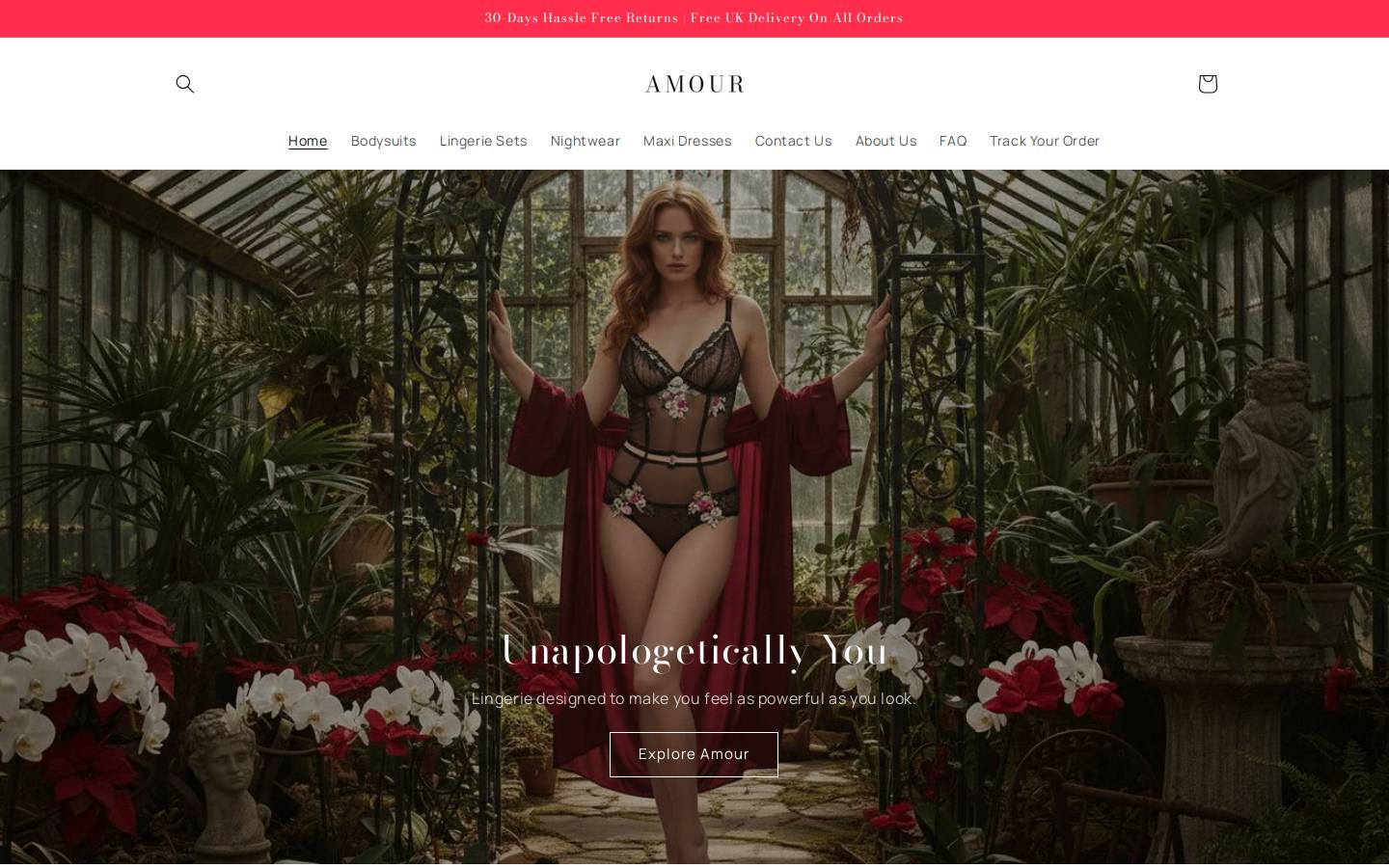 amourluxury.com homepage screenshot