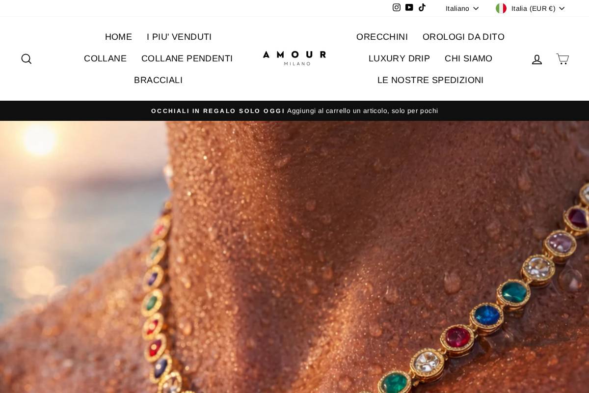 Amourmilano homepage screenshot